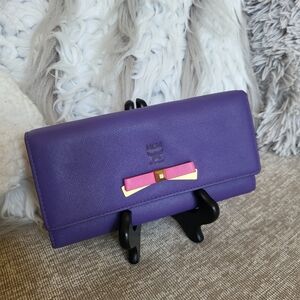 Mcm Coral Trifold Long Wallet..Authentic..Like brand New!!